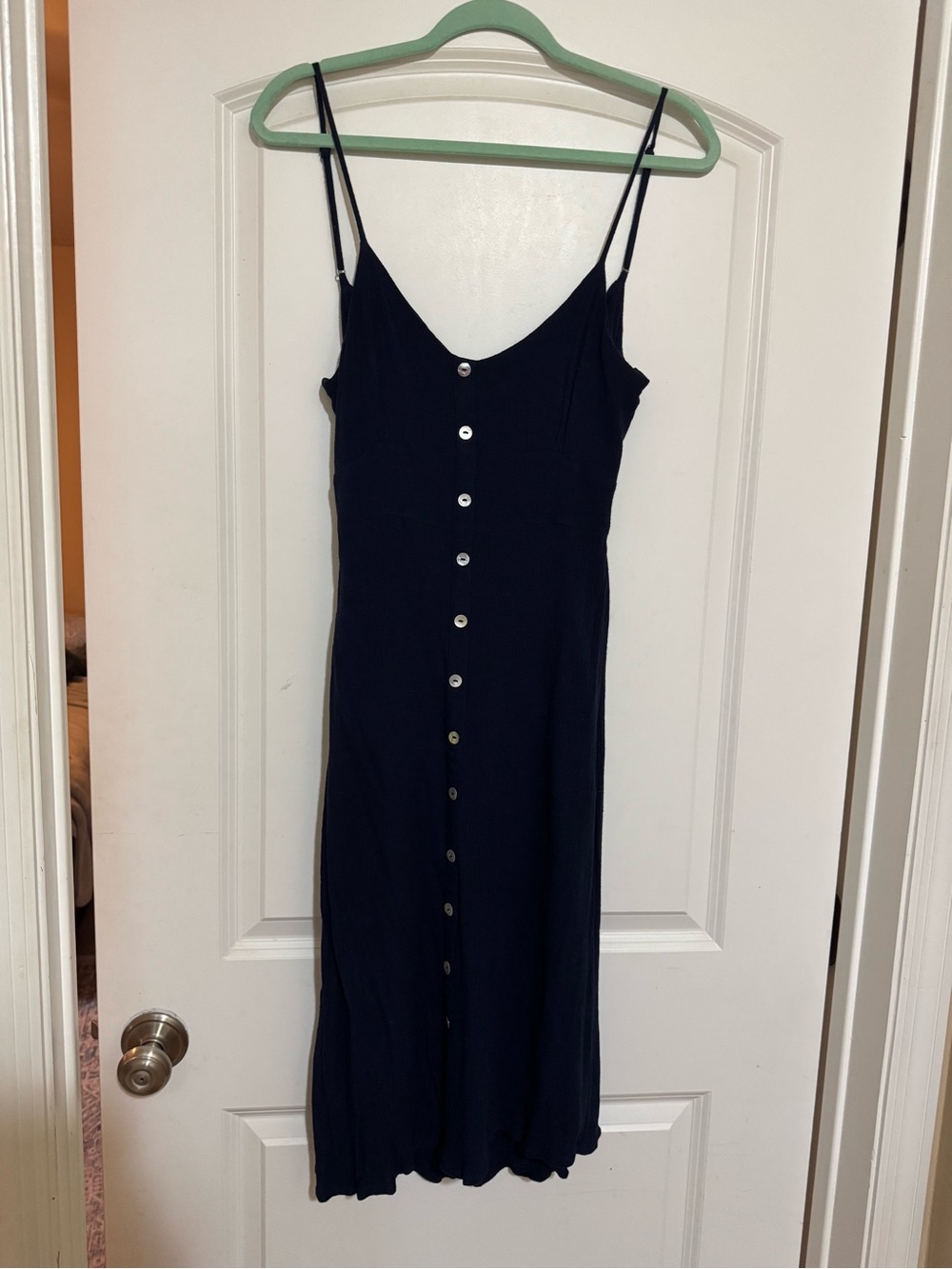Lulu's Navy Tie Back Midi Dress